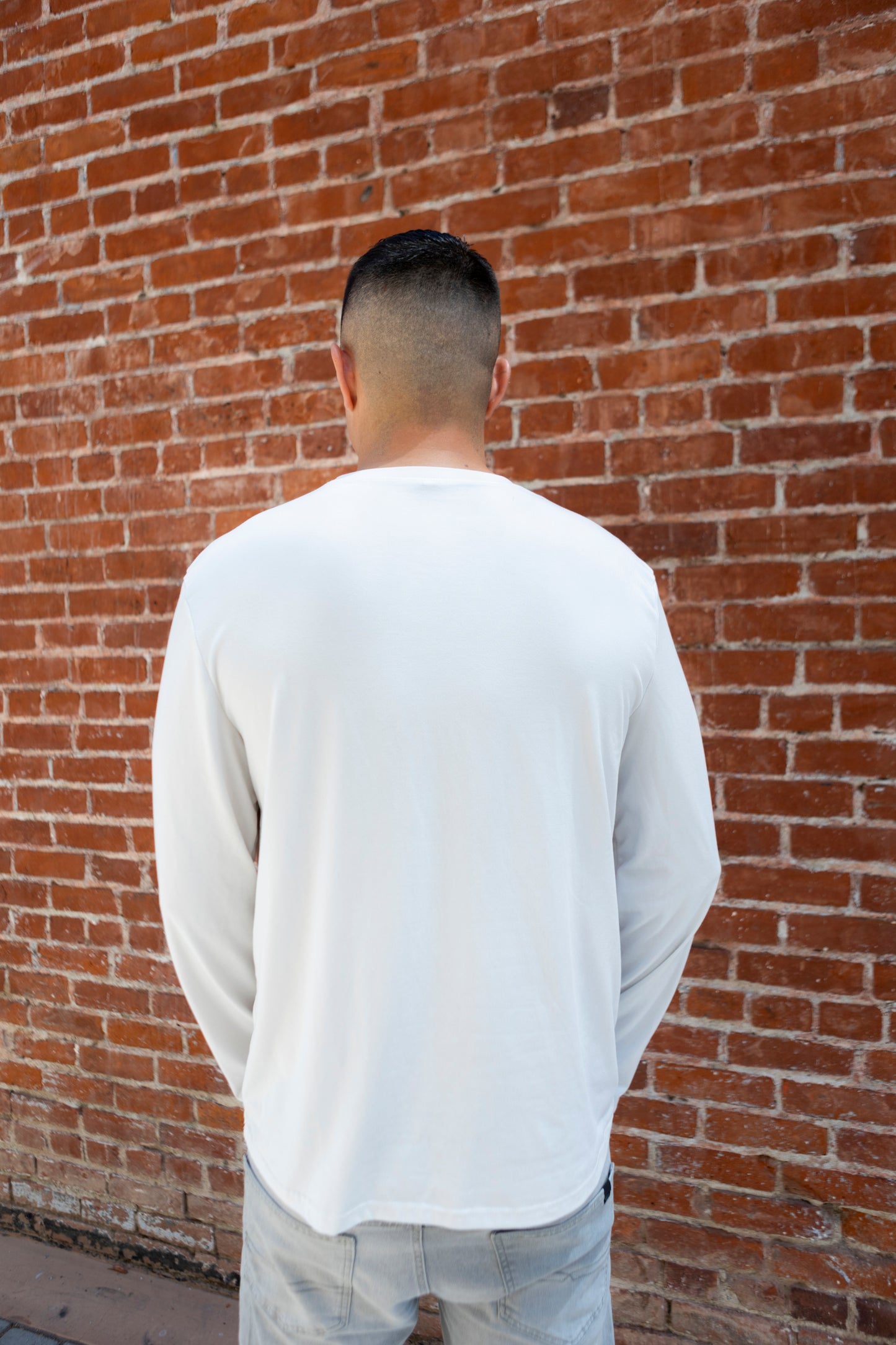 Redeemed White Longsleeve T-shirt| White like snow. Red like the blood,