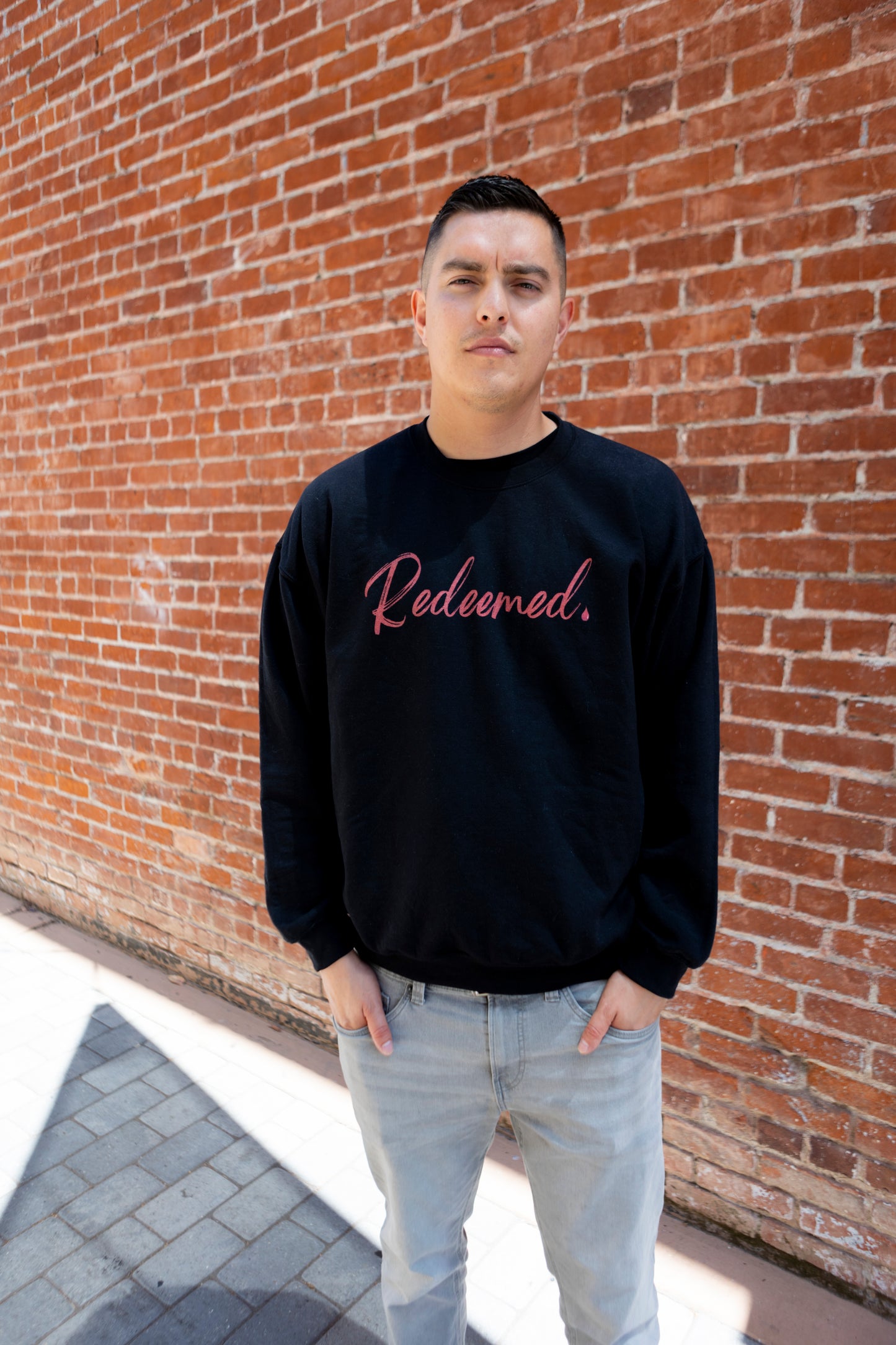 Redeemed White Crewneck Sweatshirt