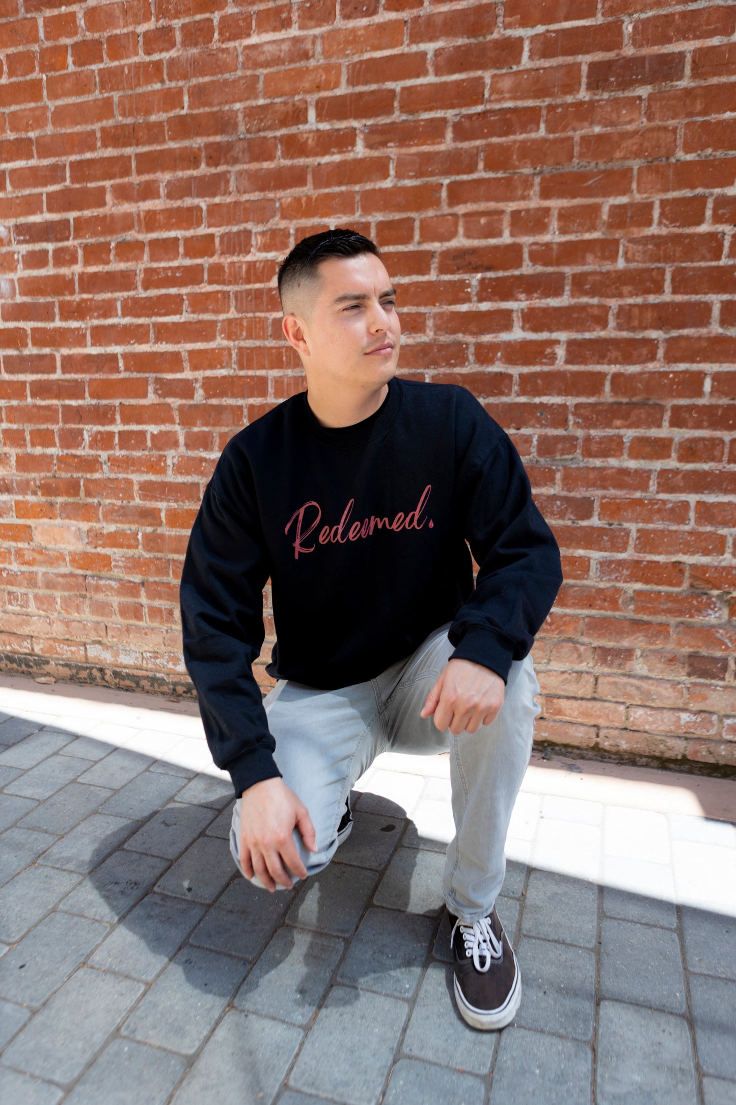 Redeemed White Crewneck Sweatshirt